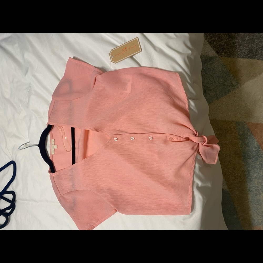 Pink cropped top